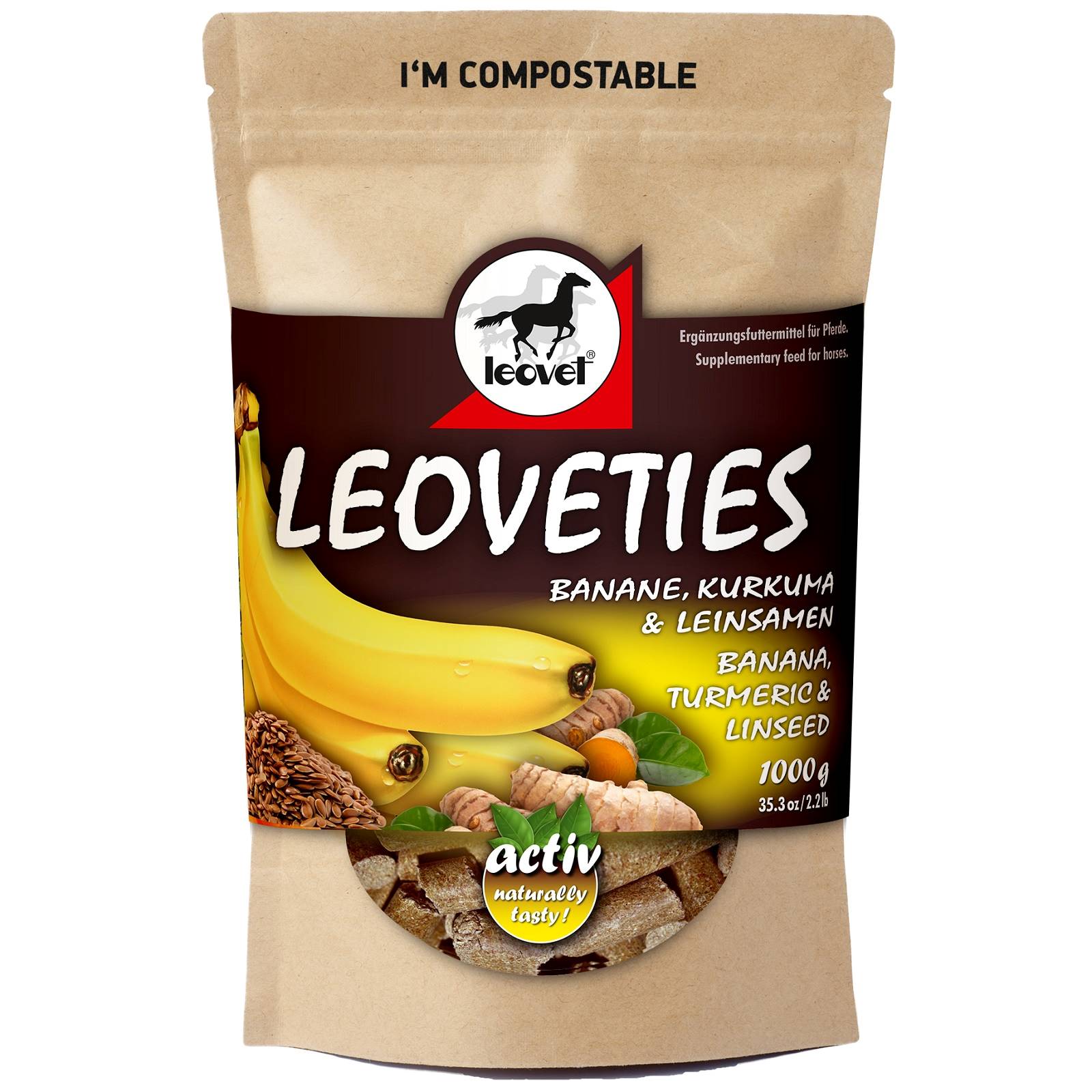 Leovet Leoveties Snack con banana, curcuma e semi di lino 1 Kg
