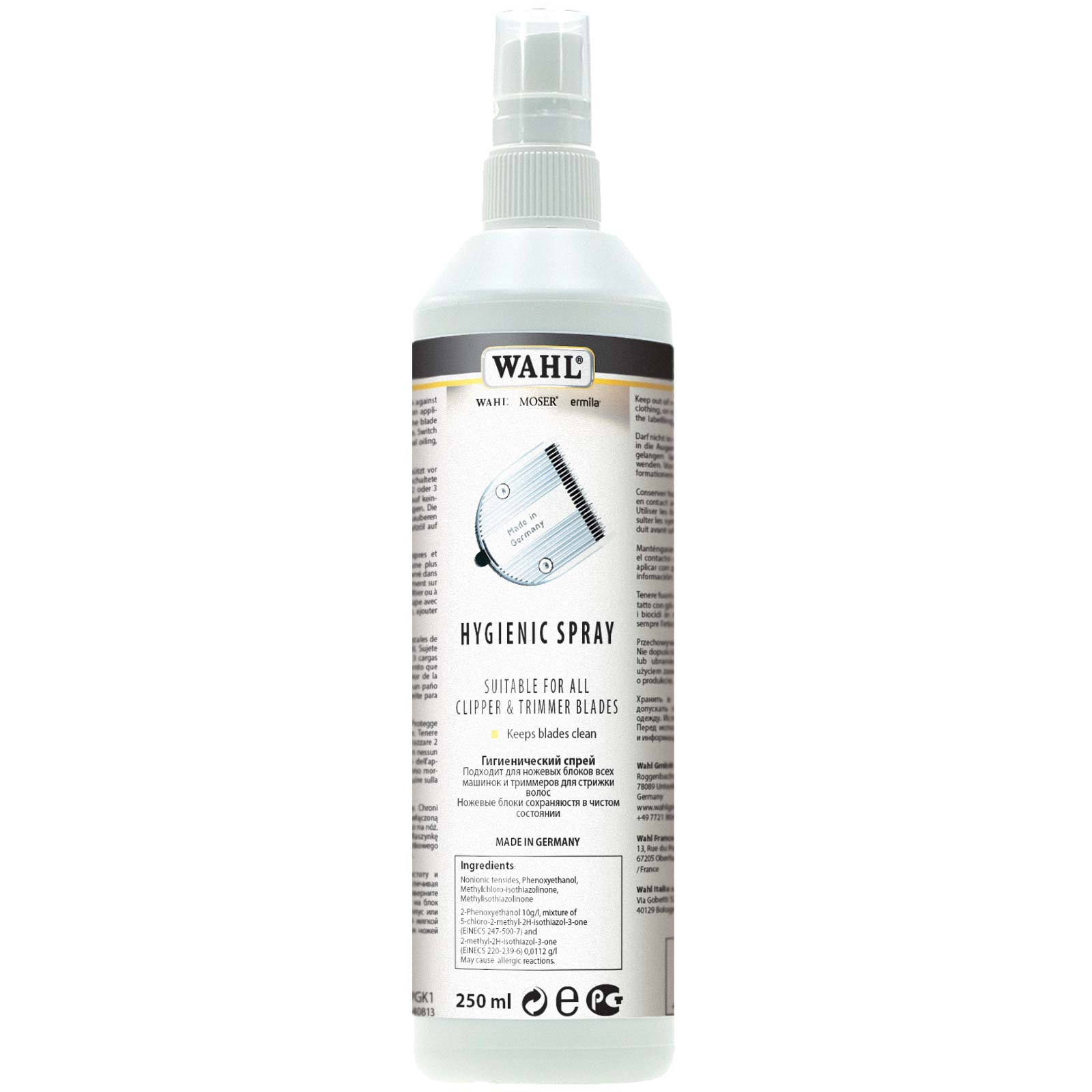 Wahl Spray detergente per lame e testine 250 ml