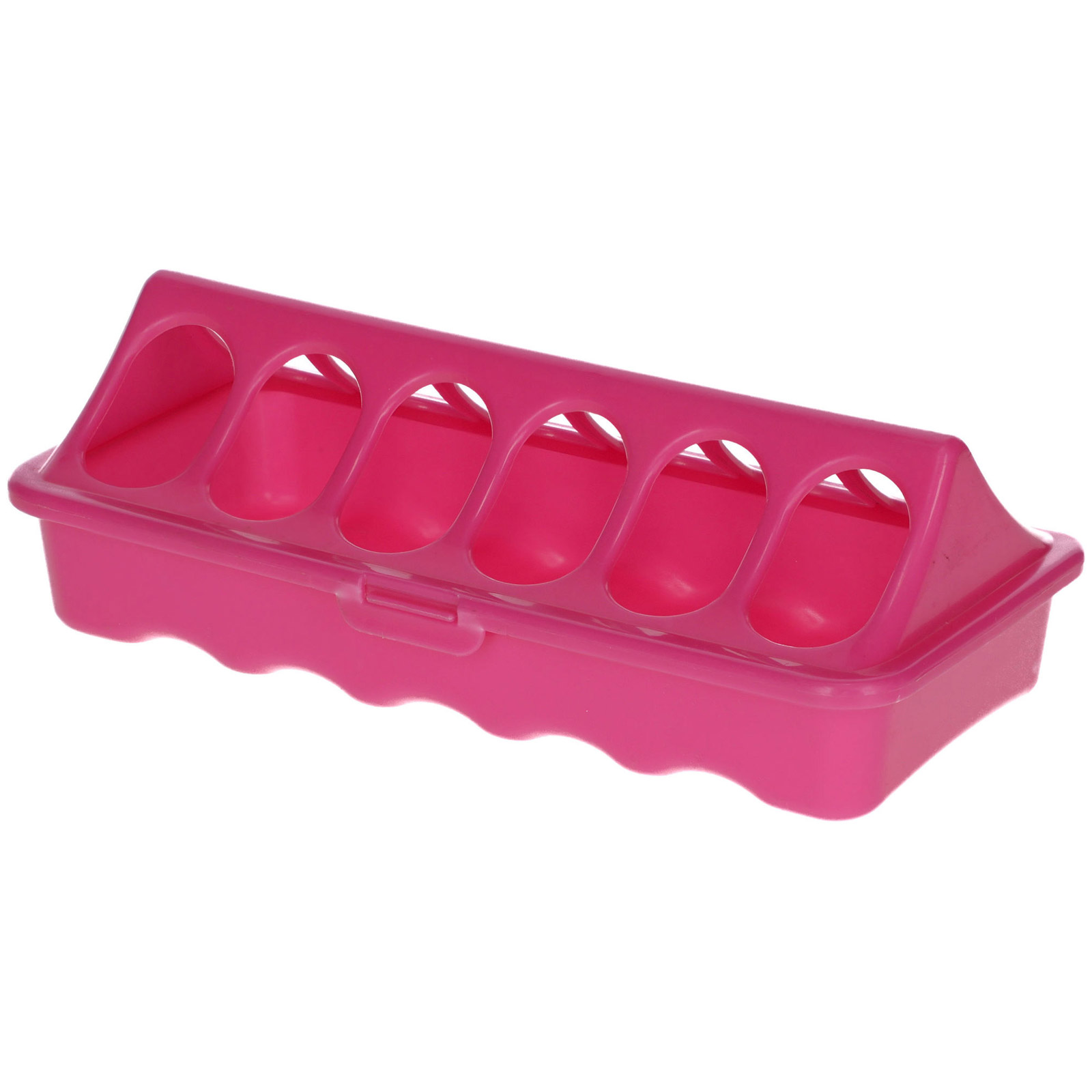 Mangiatoia per pulcini in plastica, rosa 20 x 9 cm