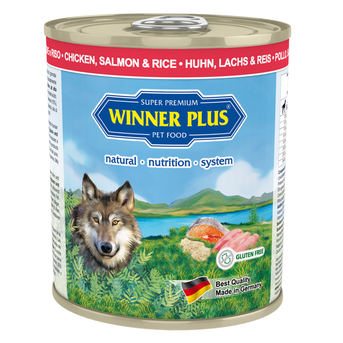 Winner Plus Super Premium Menu con pollo salmone e riso 6 x 800 g