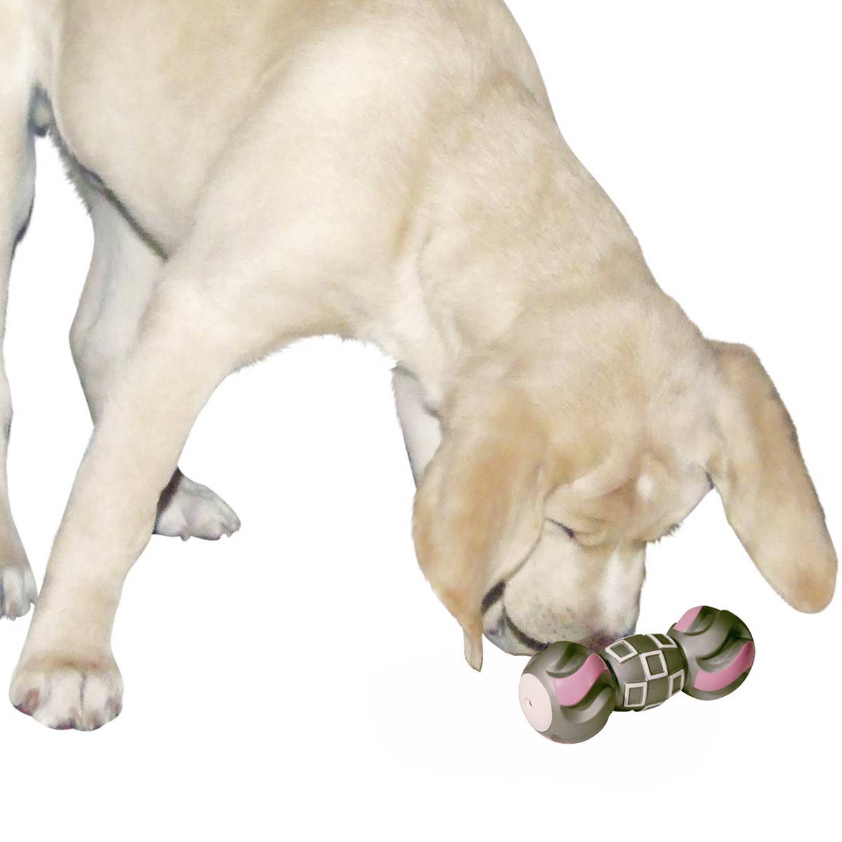 Manubrio giocattolo per cani in vinile con squeaker 19 cm
