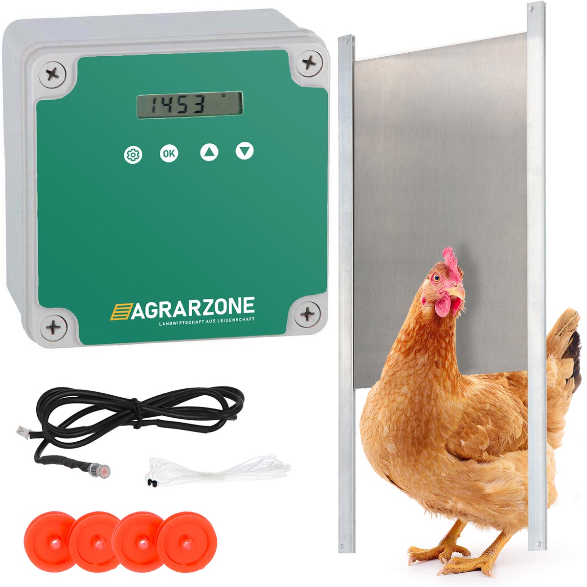 Agrarzone Porta automatica per pollaio 30 x 40 cm