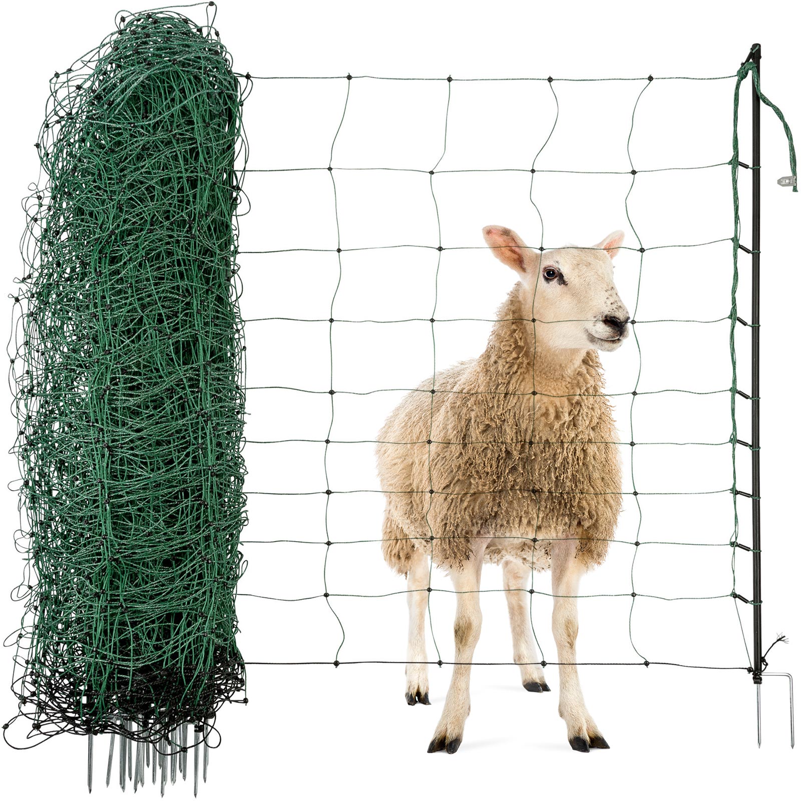 Agrarzone Rete per pecore elettrificabile Classic, doppia punta, verde 50 m x 108 cm