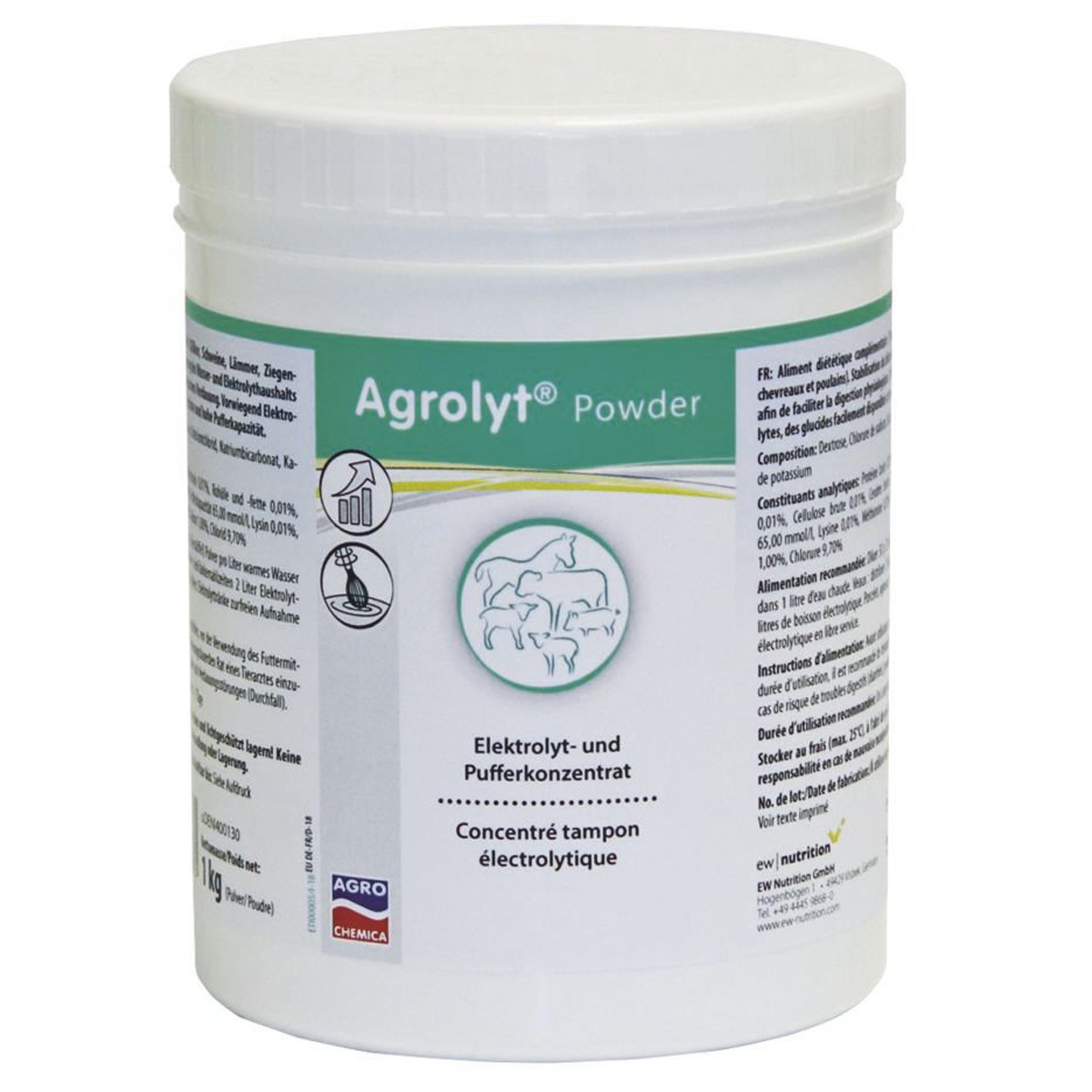 Agrolyt Powder concentrato elettrolitico per vitelli suini agnelli e puledri 1 kg