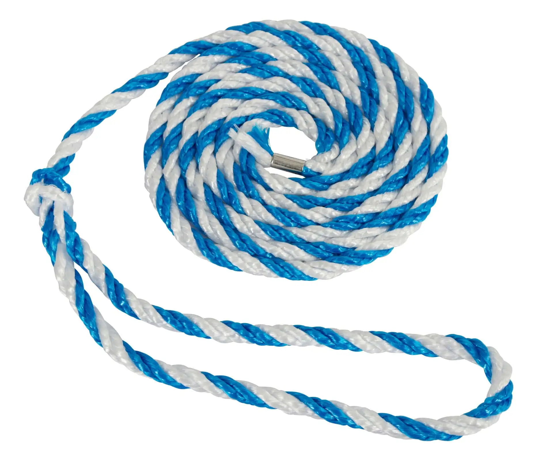 Livestock transport rope,large end loop, 320cm, blue/white