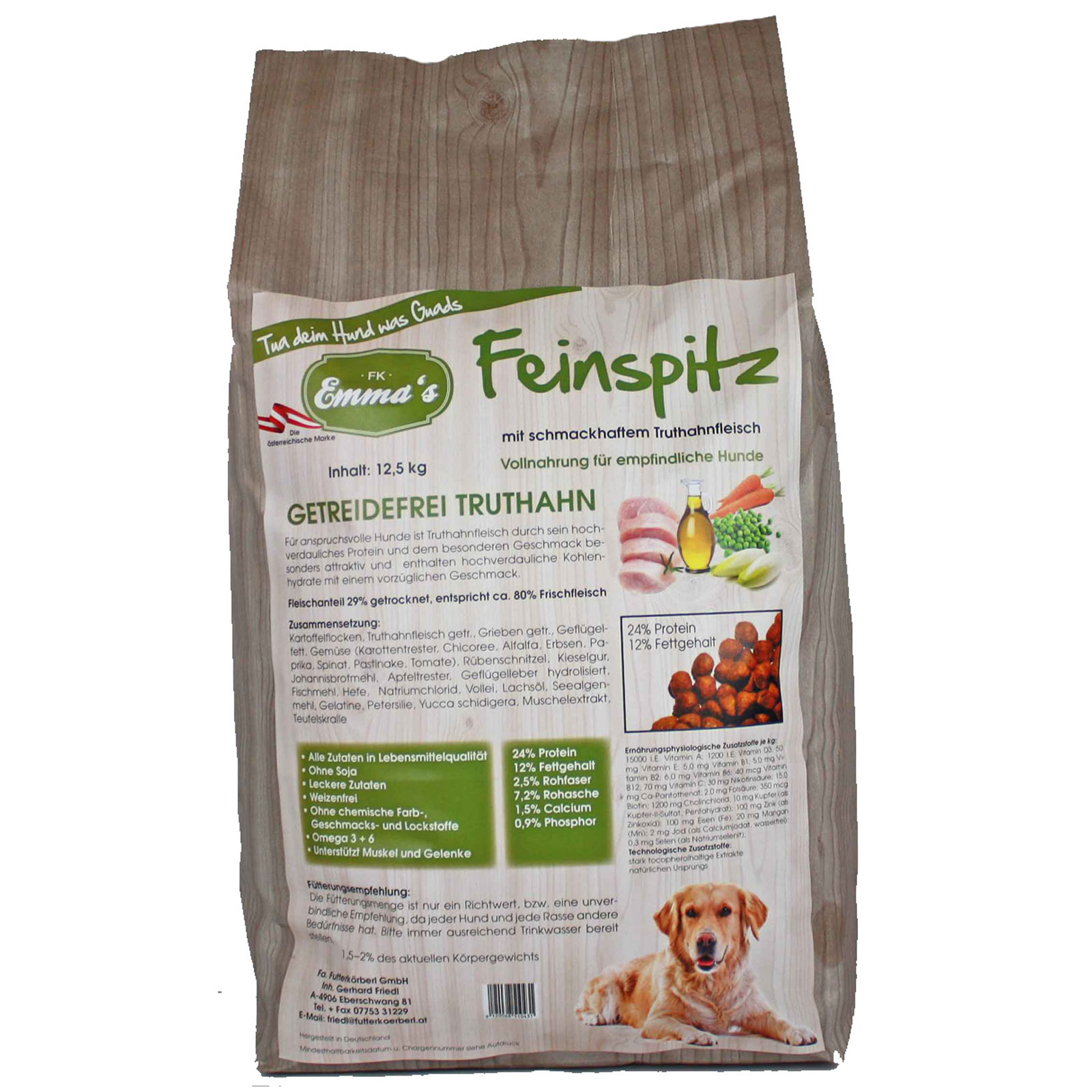 Emmas Feinspitz Crocchette per cani adulti con tacchino 12,5 kg