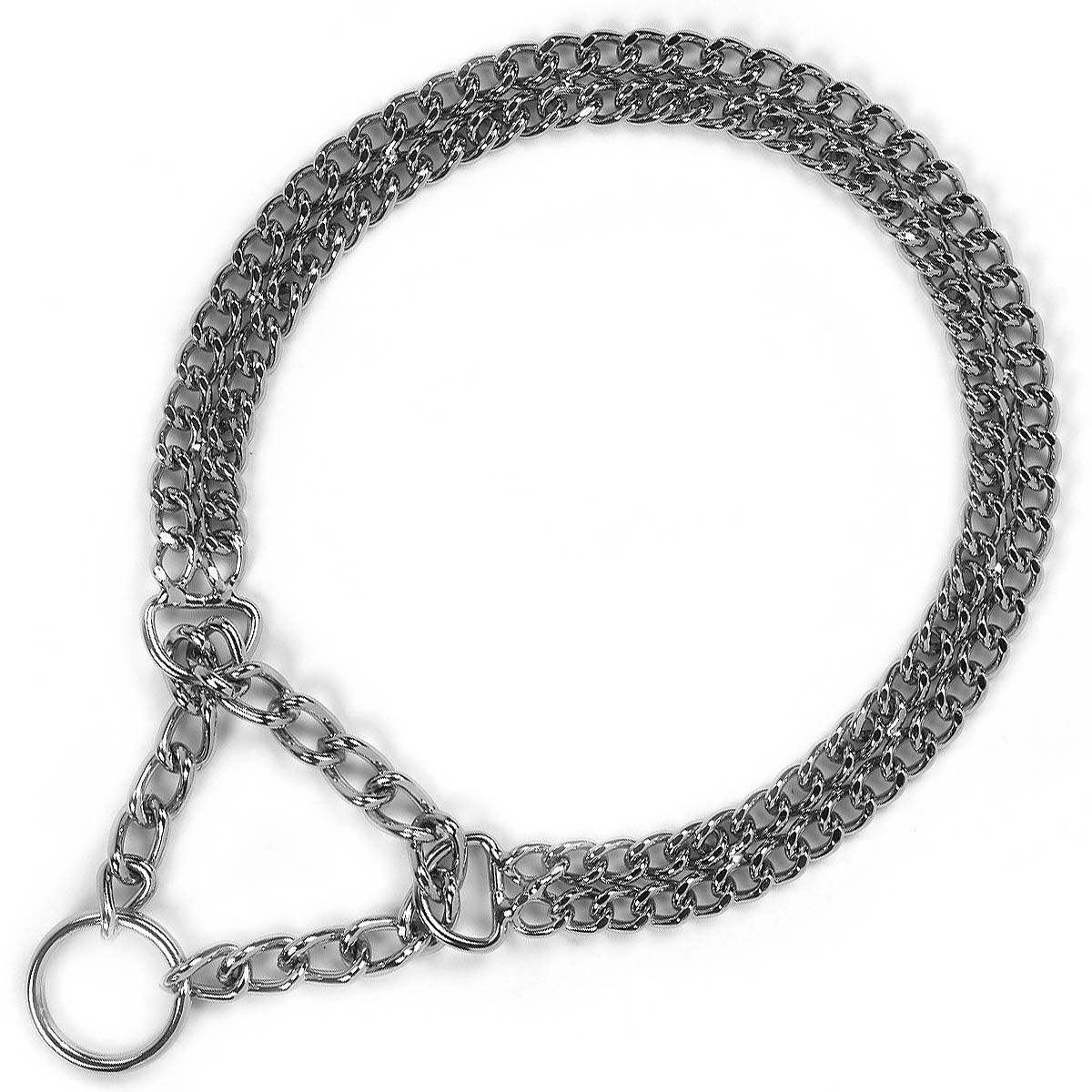 Kerbl Collana doppia per cani cromata 50-60 cm