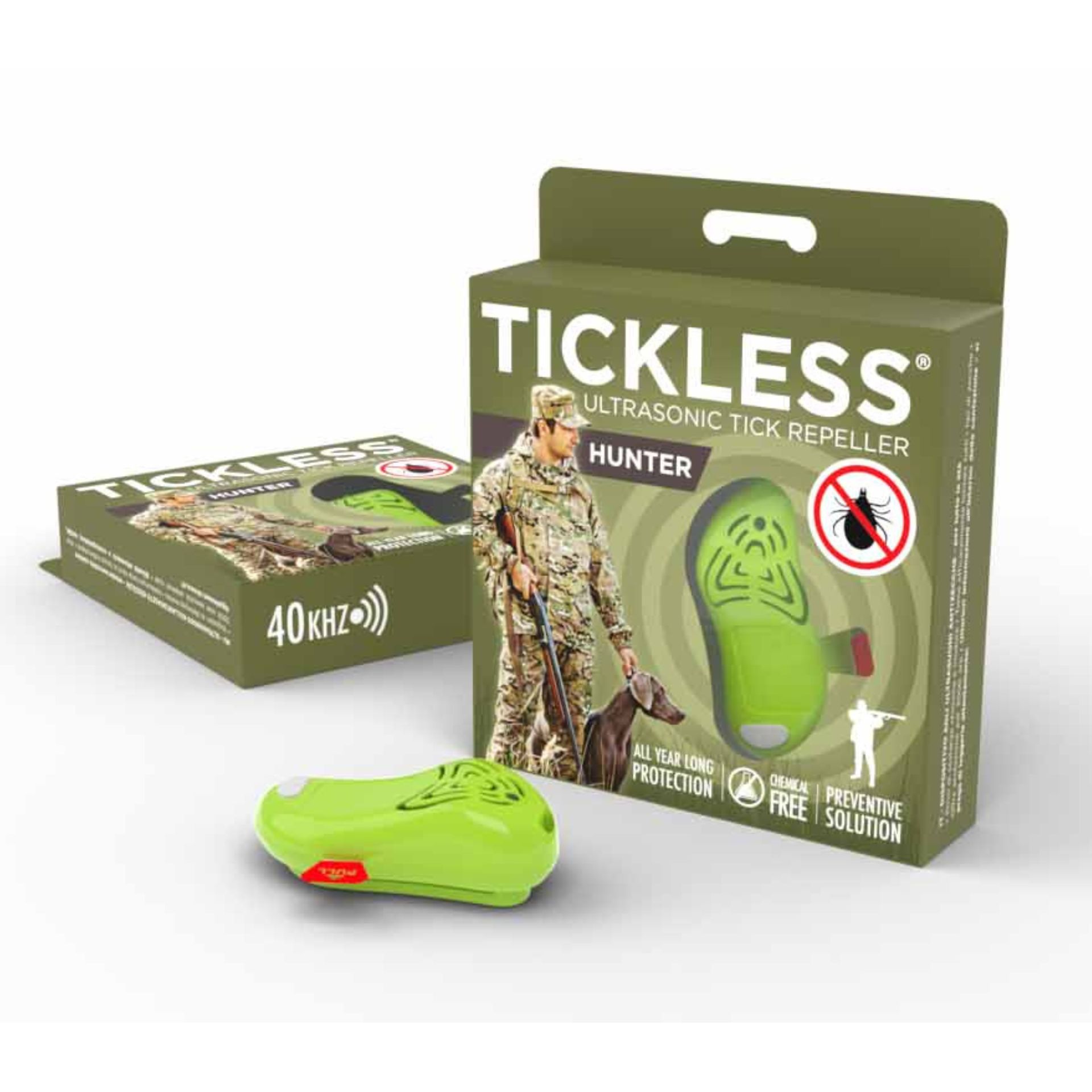 Tickless Hunter Repellente ad ultrasuoni per pulci e zecche verde