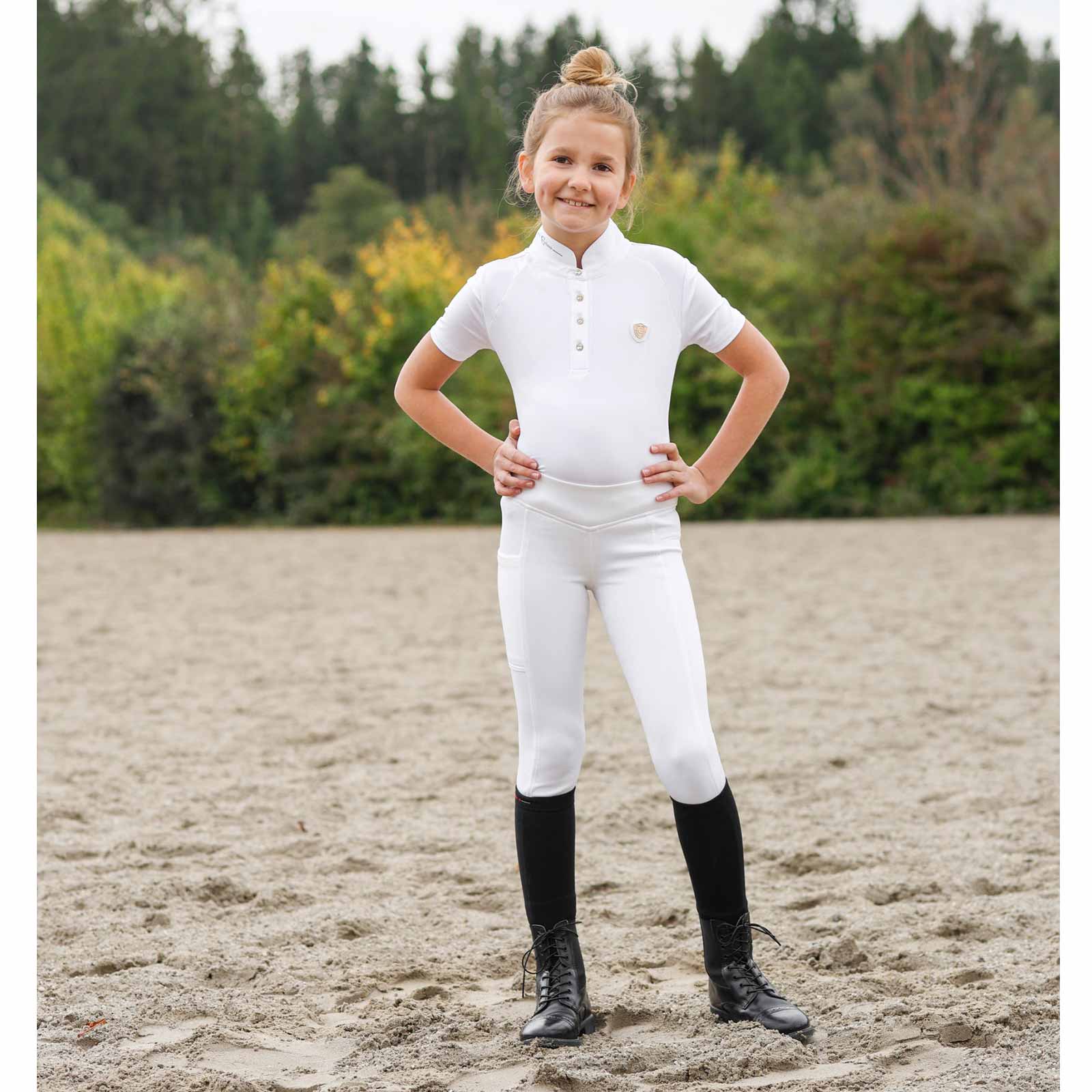 Covalliero Riding Tights ClassicStar Pantaloni da equitazione per bambini bianco 164/170