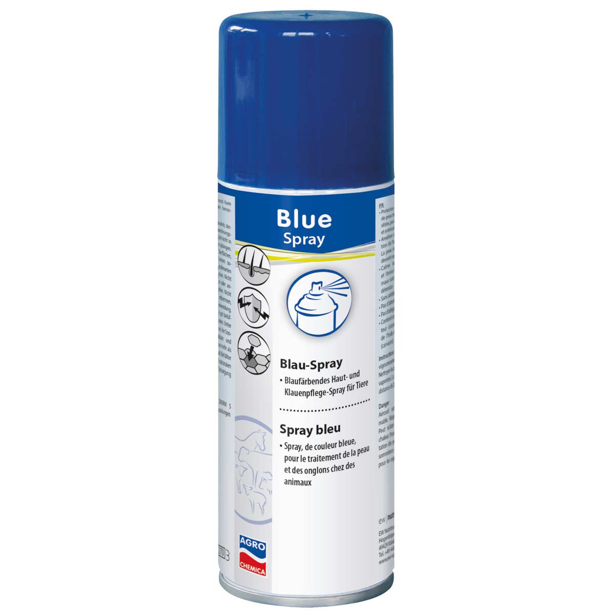 Blue Spray per la cura della pelle e degli zoccoli