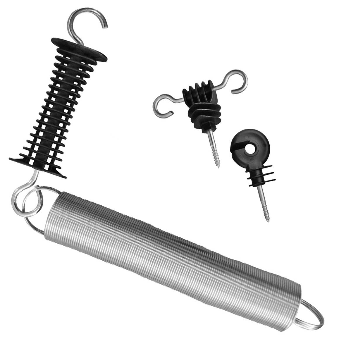 Agrarzone Set per cancelli a molla con isolatore ad anello e per porta Agrarzone Set per cancelli a molla con isolatore ad anello e per porta