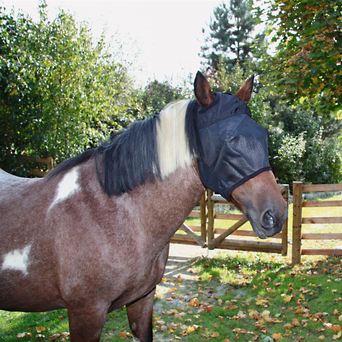 Kerbl Cuffia antimosche con incavo per le orecchie Pony