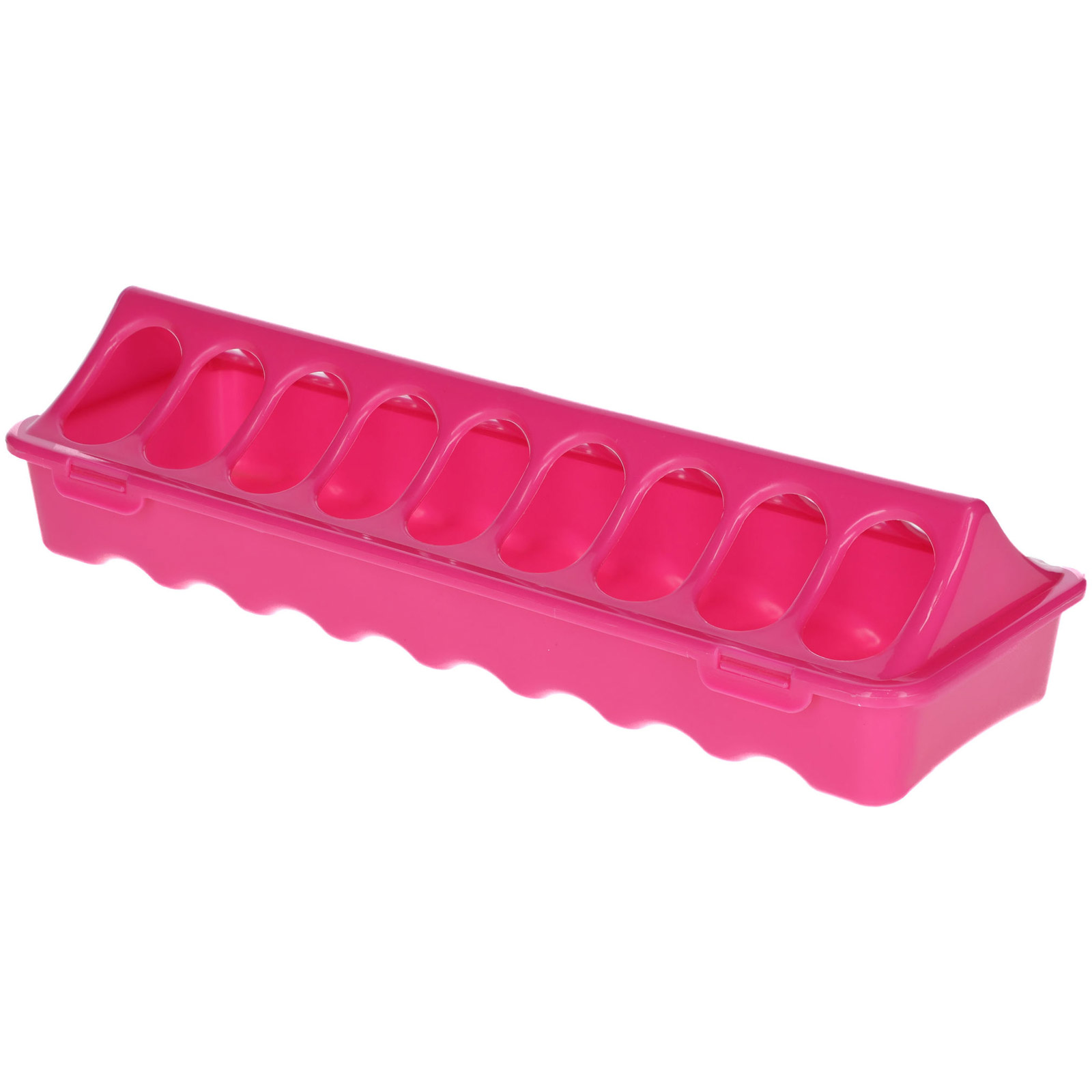 Mangiatoia per pulcini in plastica, rosa 30 x 9,5 cm