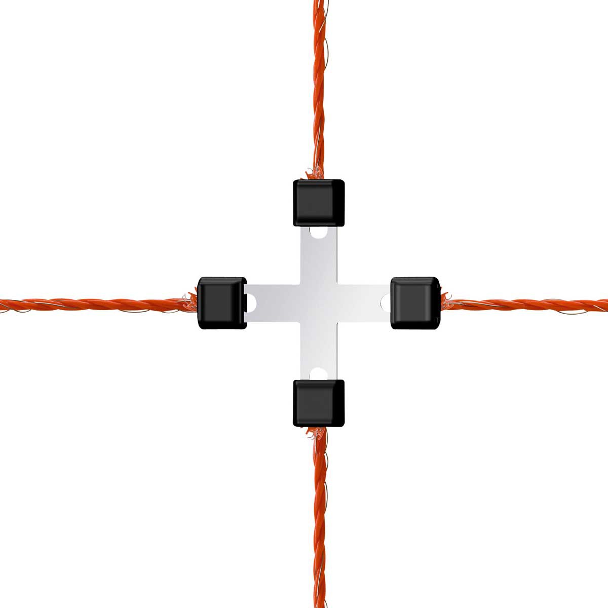 5x AKO Connettore a croce fili per recinti Litzclip 3 mm in acciaio inox