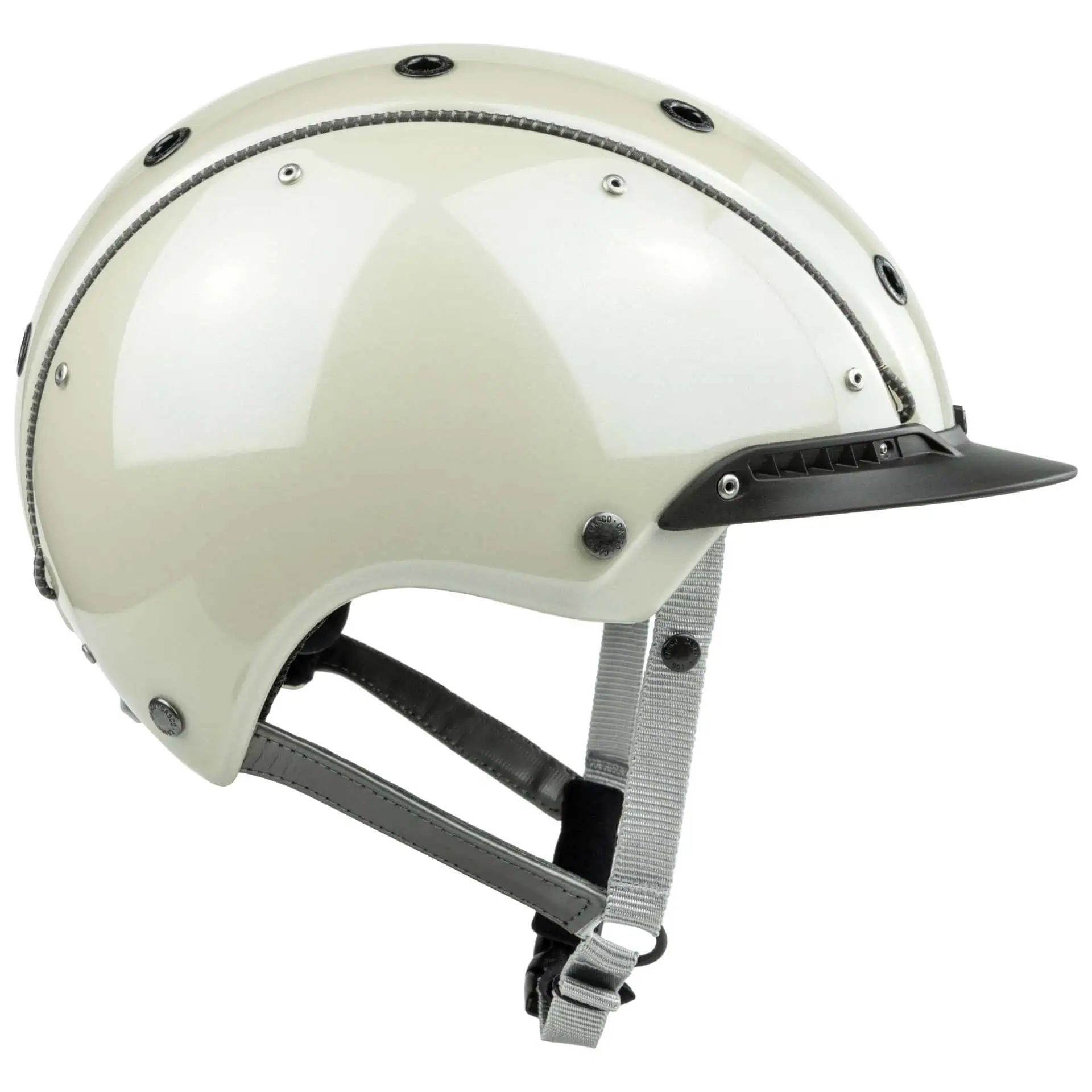 Cap da equitazione CASCO CHAMP 3 Plus arabic white metallizzato M