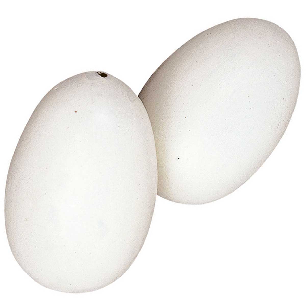 Uova finte per galline in argilla (2 pz.)