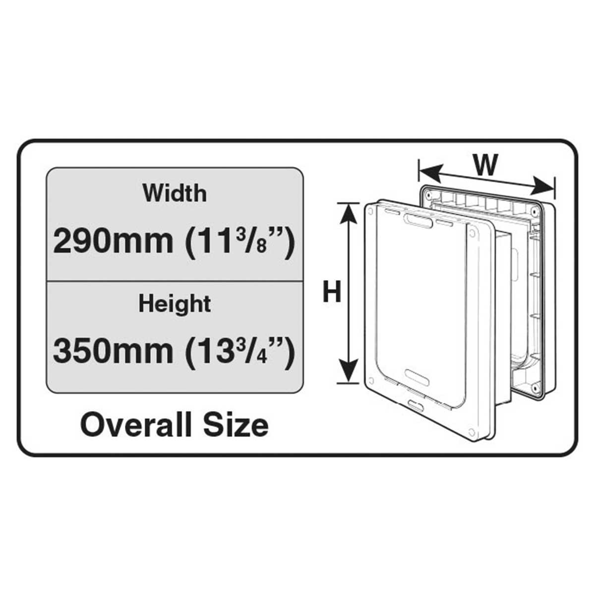 Dog Mate Dog Flap 215 marrone a 2 vie per cani di piccola taglia