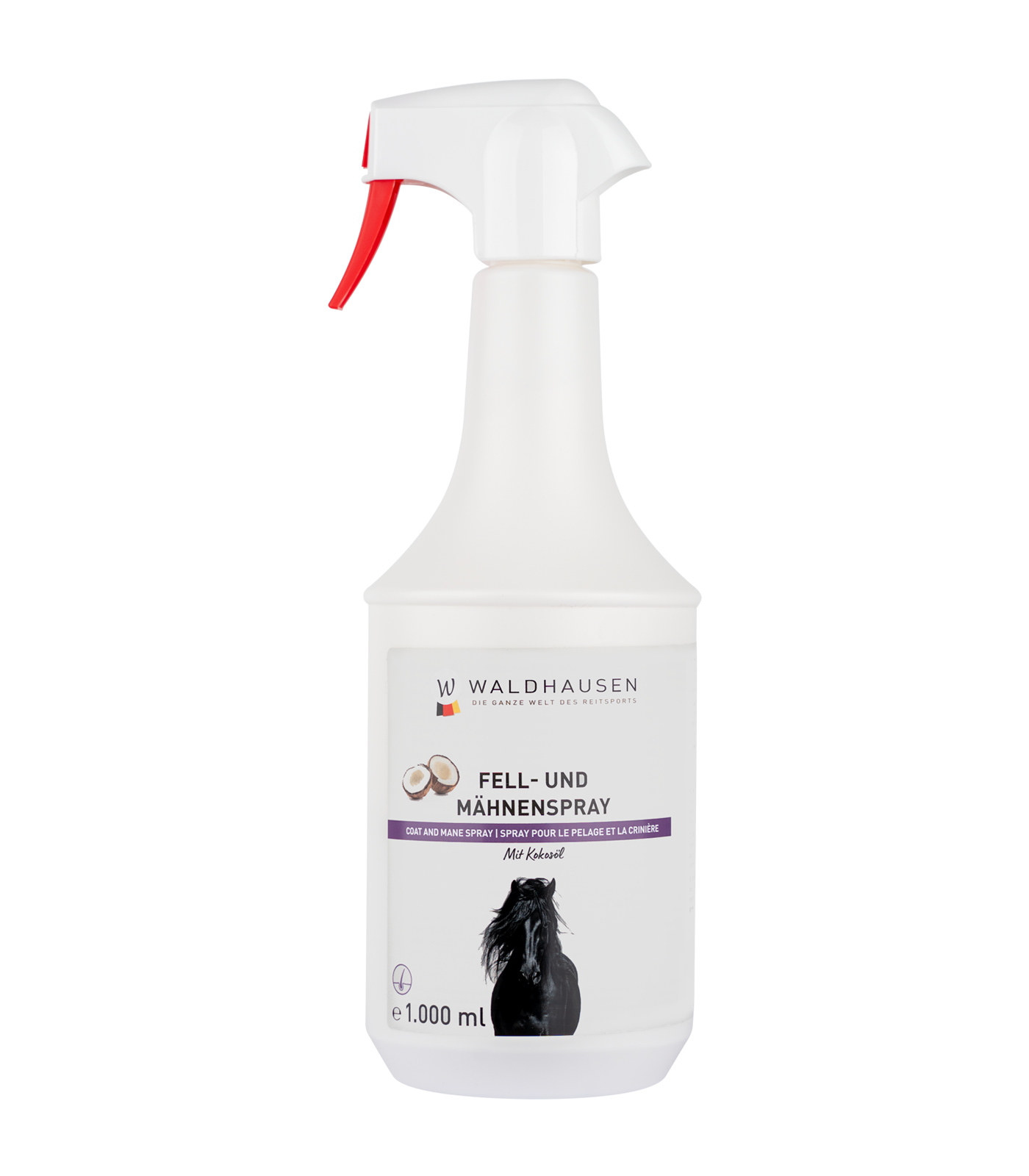 Spray per mantello e criniera con olio di cocco, 1000 ml