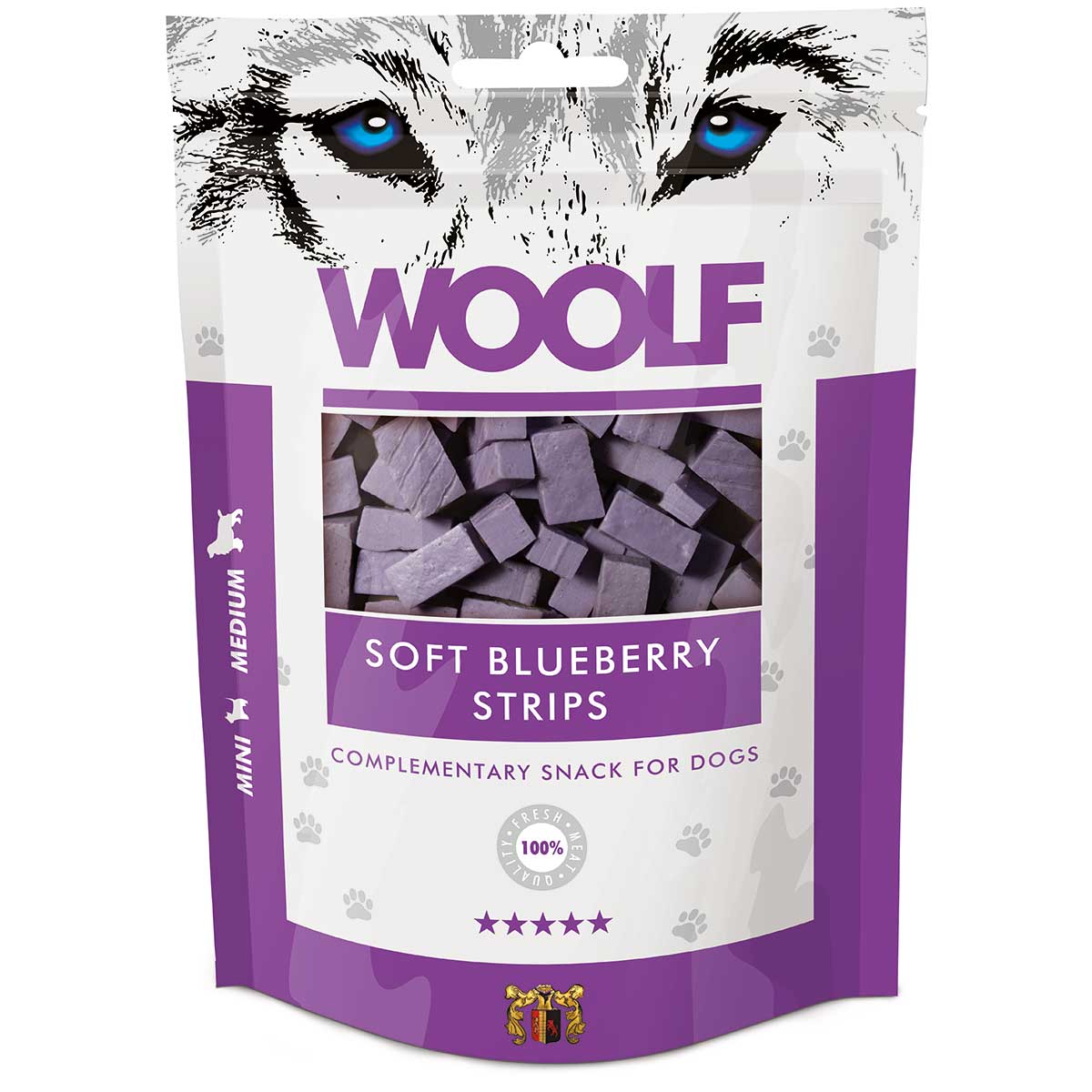 Woolf Dog Treat Soft Blueberry Strips