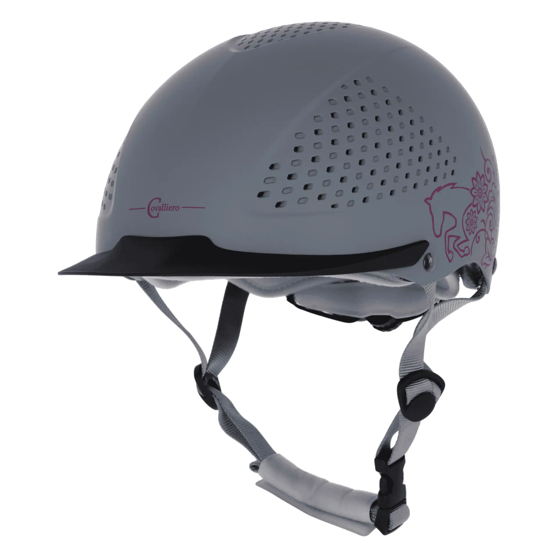 Covalliero Casco da equitazione per bambini Beauty 2.0, grigio, XS/S