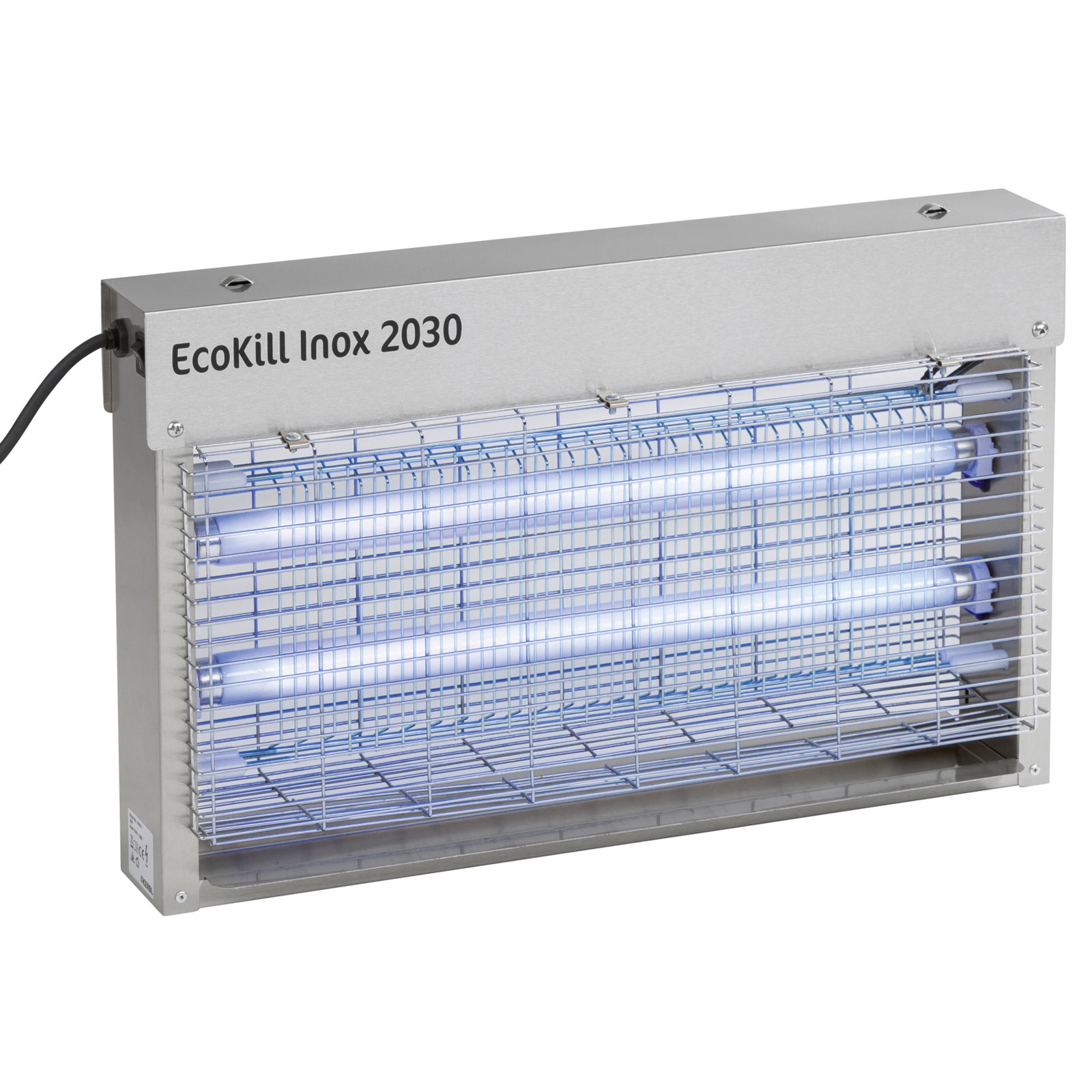 Acchiappamosche elettrico EcoKill Inox in acciaio 2 x 15 W