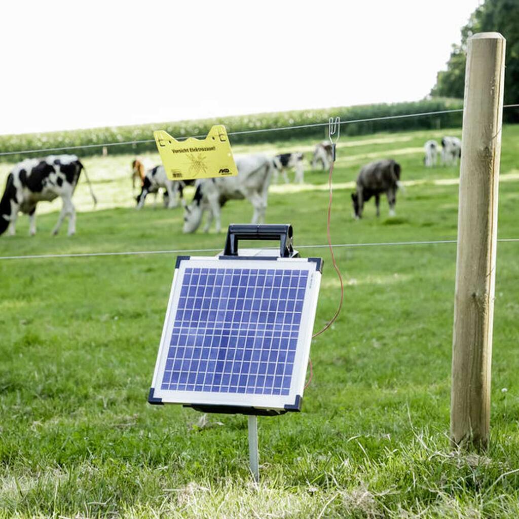 Agrarzone kit recinto per pollame fotovoltaico Sun Power S1500 12V, 2,3J, rete 50m x 112cm, verde