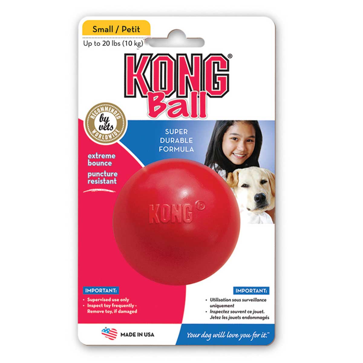 KONG palla giocattolo per cani s