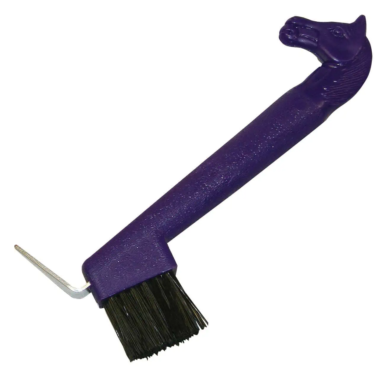 Hoof pick with horse´s head purple