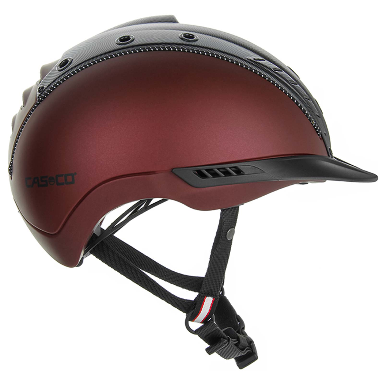 Casco da equitazione mistrall 2 Edizione rosso scuro - nero M - L