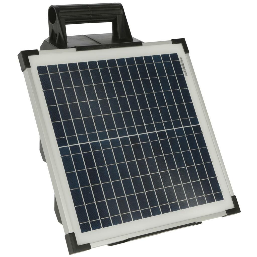Agrarzone kit recinto fotovoltaico per laghetto S1500 12V, 2,3J, rete 200m x 106cm, verde