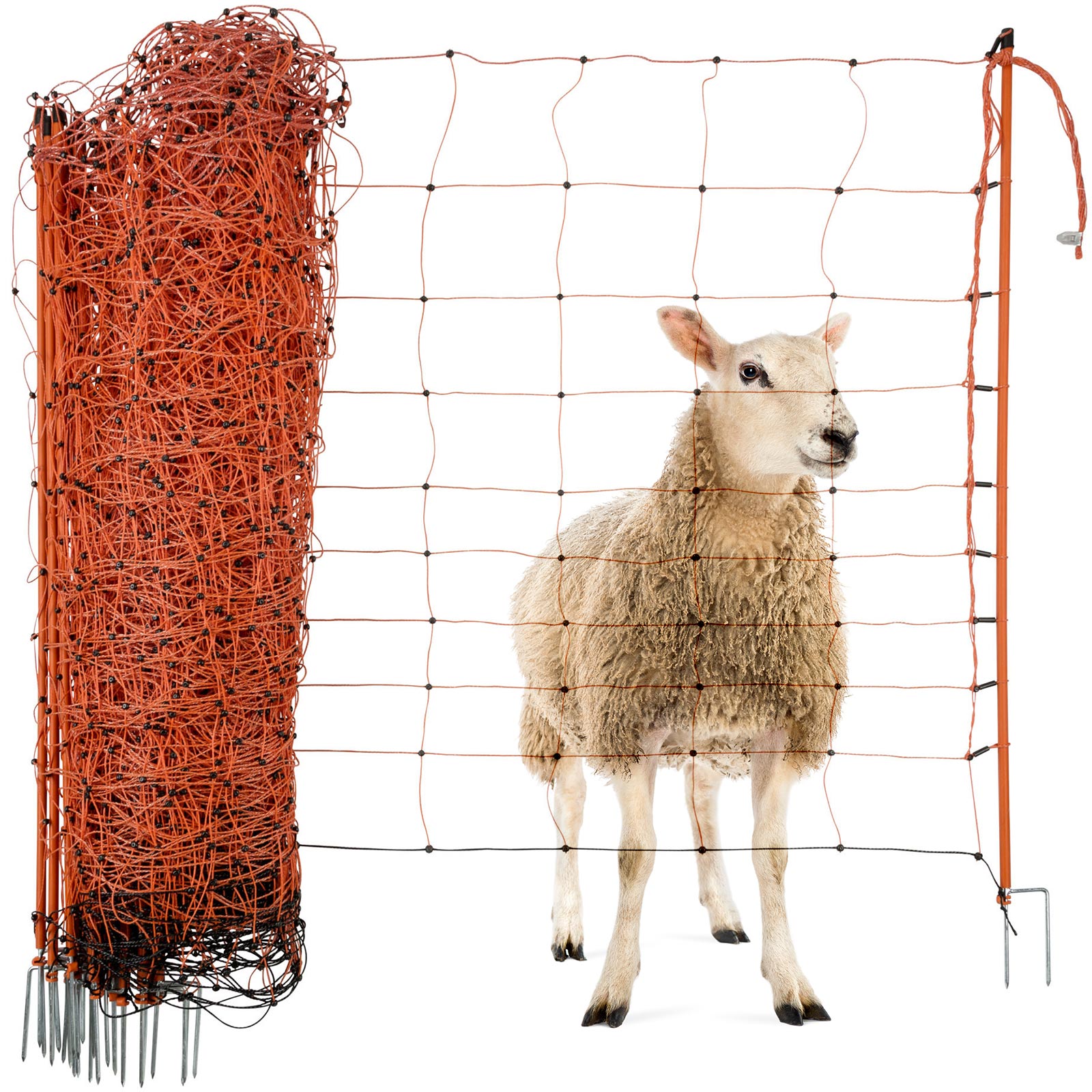 Agrarzone Rete per pecore elettrificabile Classic, doppia punta, arancione 50 m x 90 cm