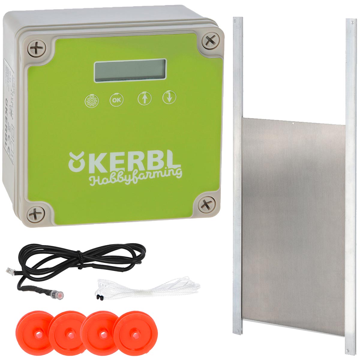 Kerbl Porta automatica pollaio Kerbl con sportello incluso 43 x 40 cm