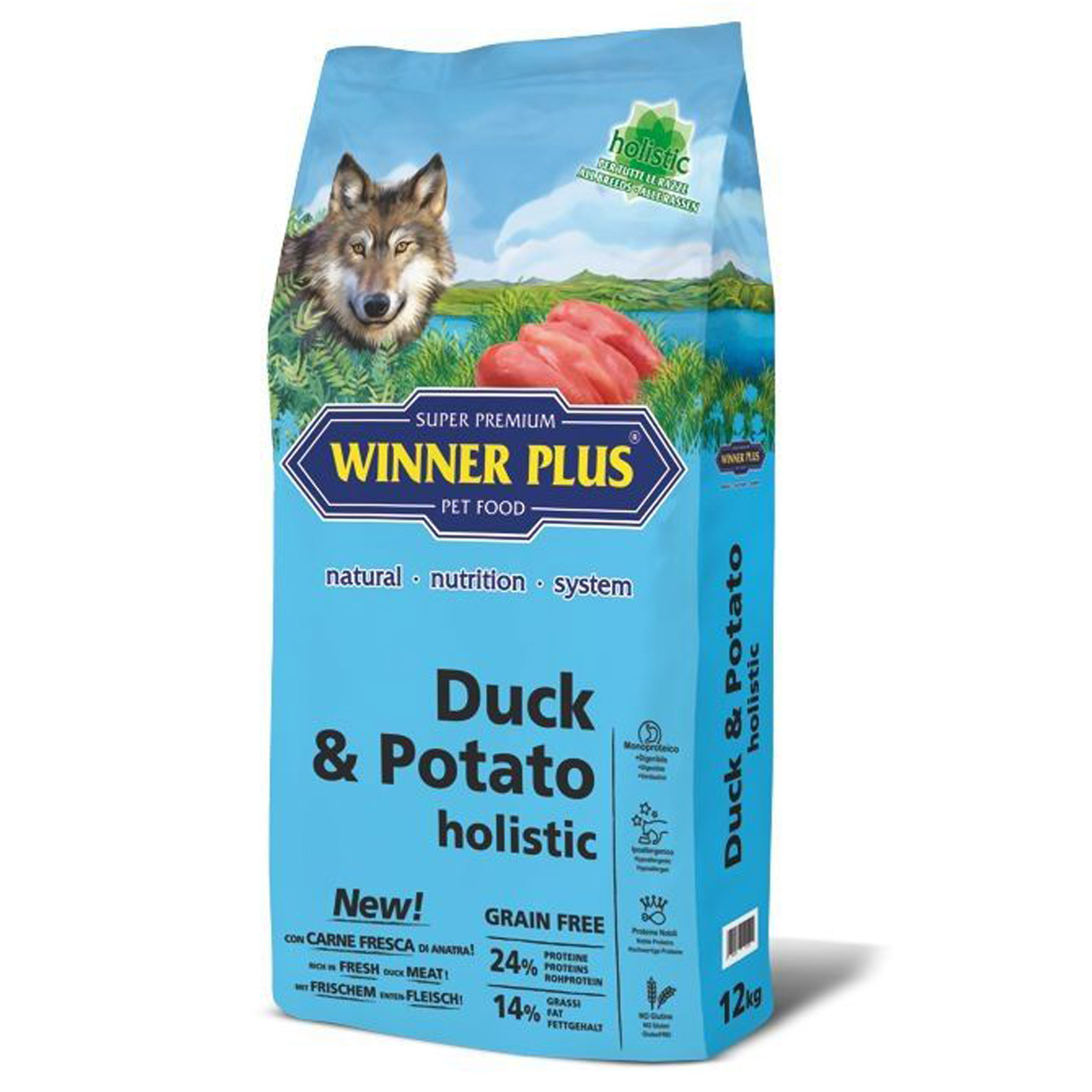 Winner Plus Holistic Duck & Potato con anatra 2 kg