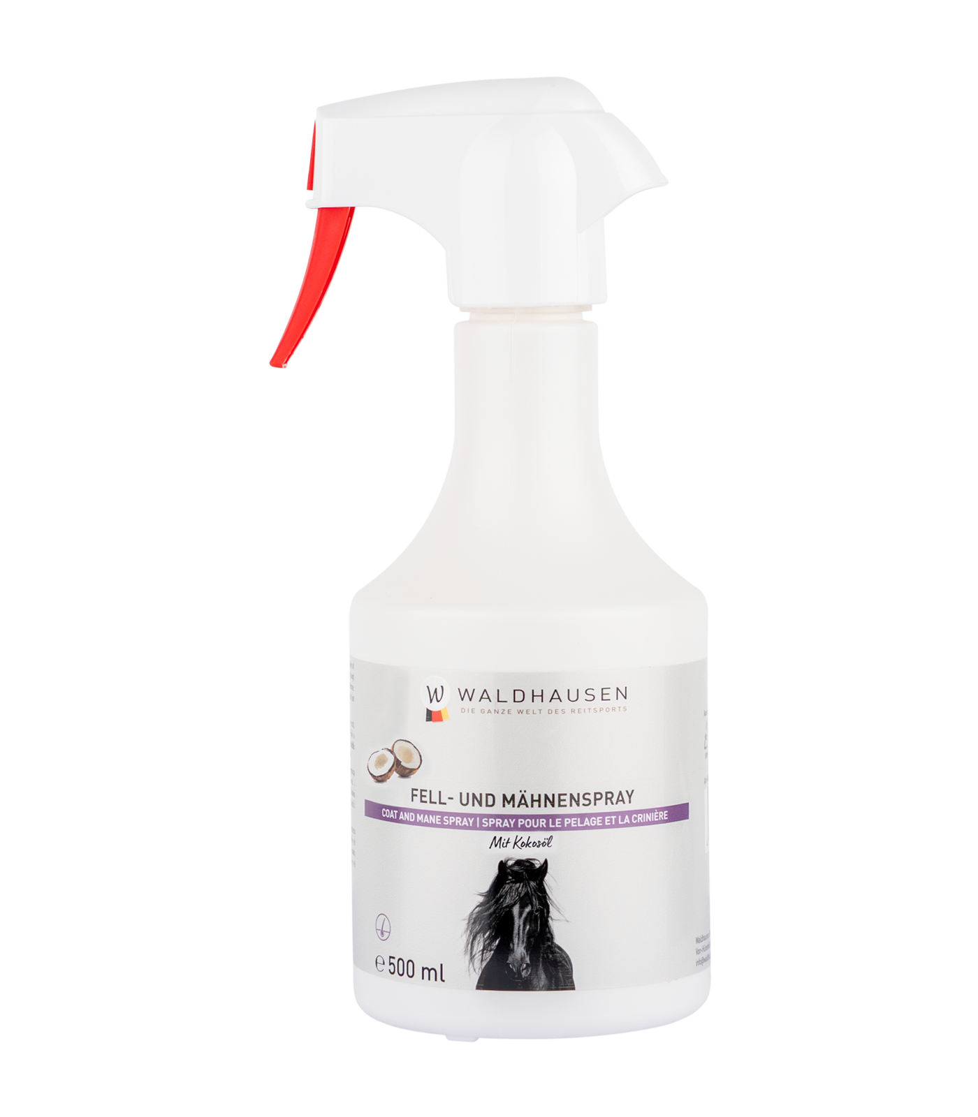 Spray per mantello e criniera con olio di cocco, 500 ml
