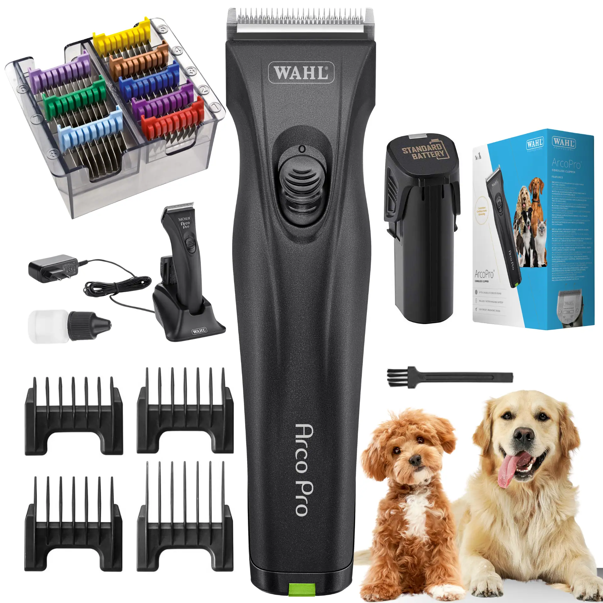 Wahl Arco Pro Tosatrice per cani 1 batteria con set rialzi incluso