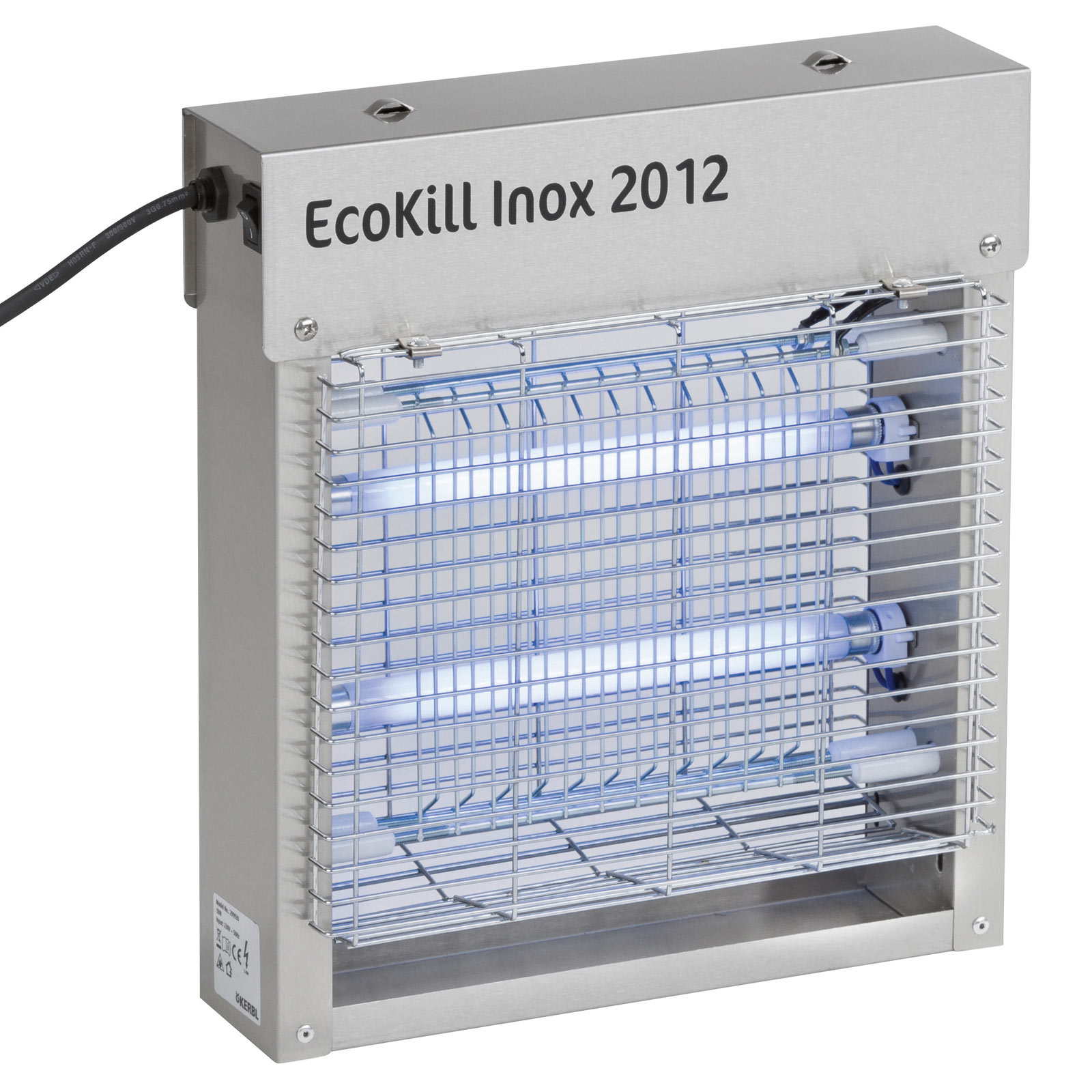 Acchiappamosche elettrico EcoKill Inox in acciaio 2 x 6 W