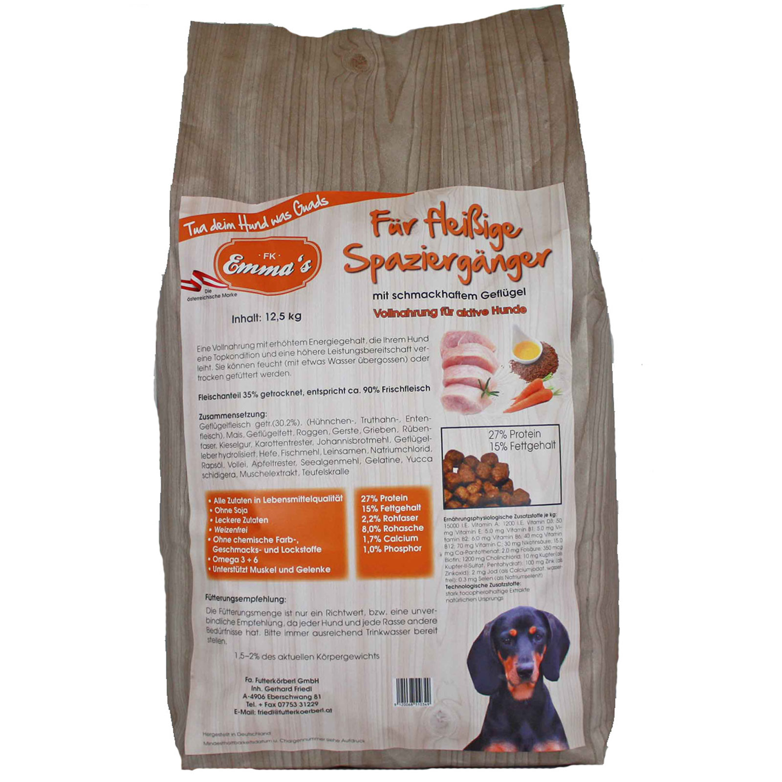 Emmas Spaziergänger Crocchette per cani attivi con pollo 12,5 kg