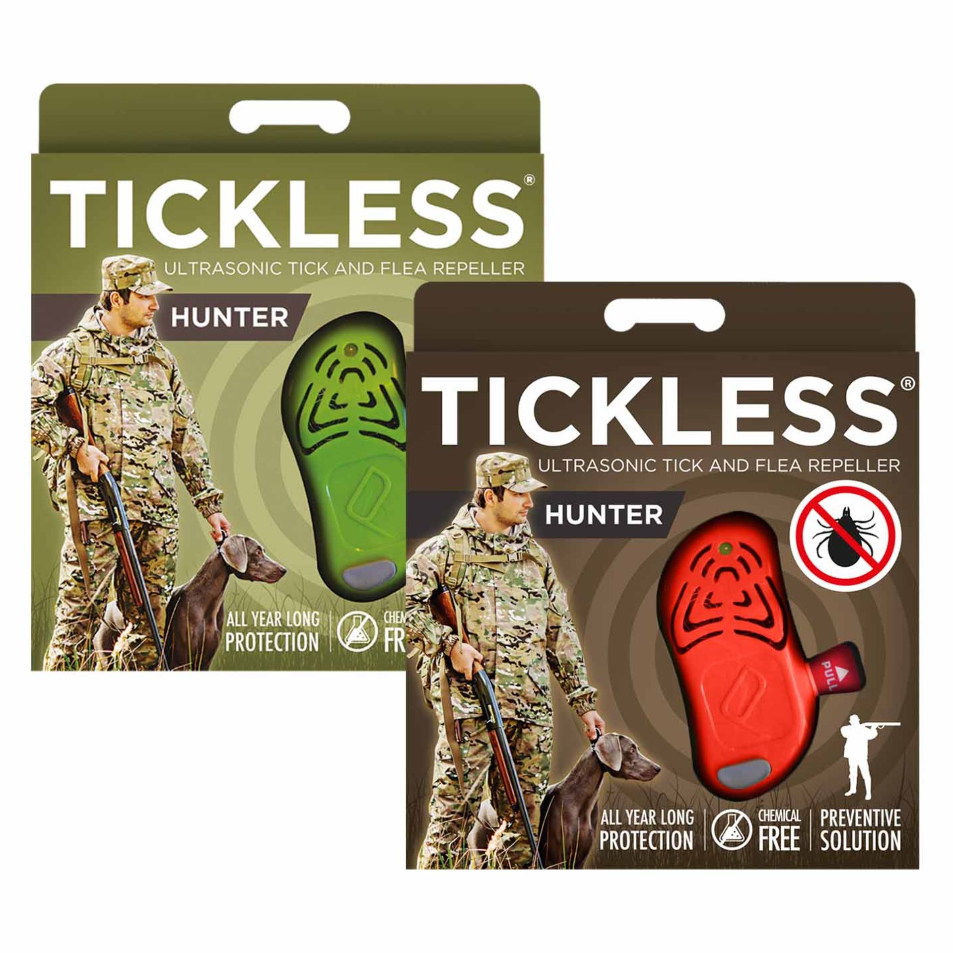 Tickless Hunter Repellente ad ultrasuoni per pulci e zecche verde