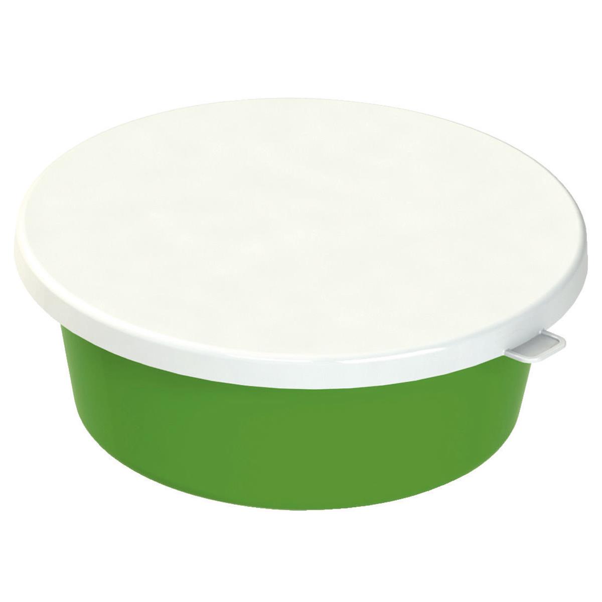 Ciotola per mangime con coperchio 6 litri verde