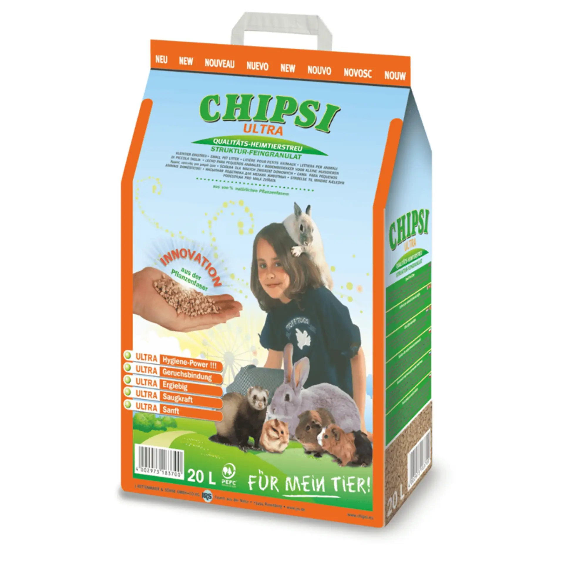 Chipsi Ultra Lettiera per roditori e piccoli animali 20 L