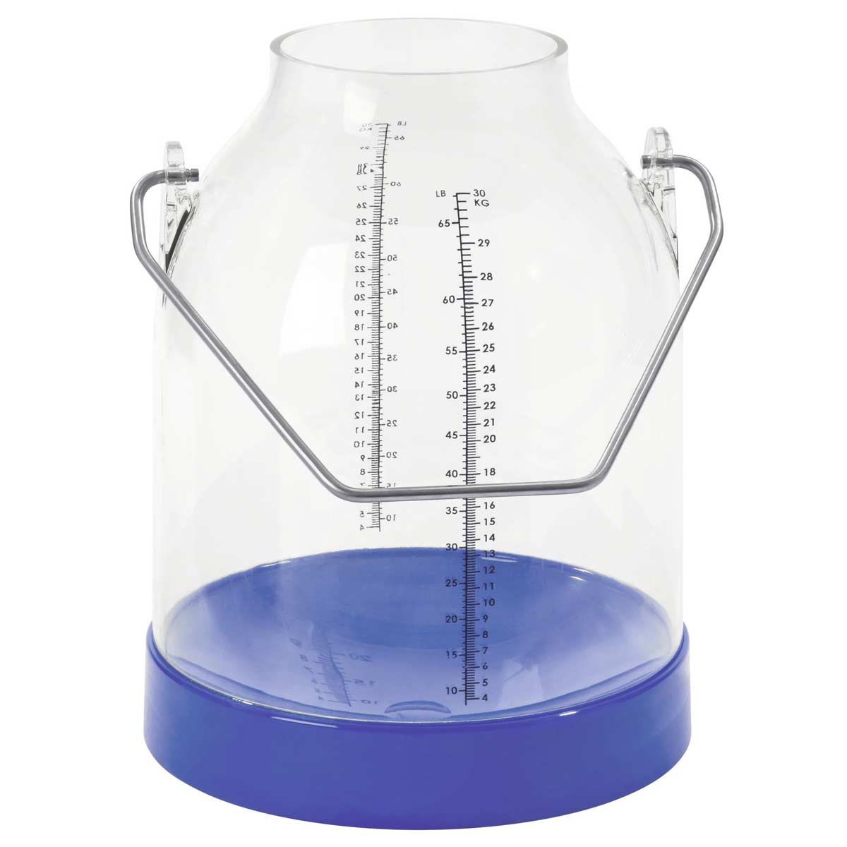Secchio per mungitura in plastica da 30 litri con staffa 143 mm blu