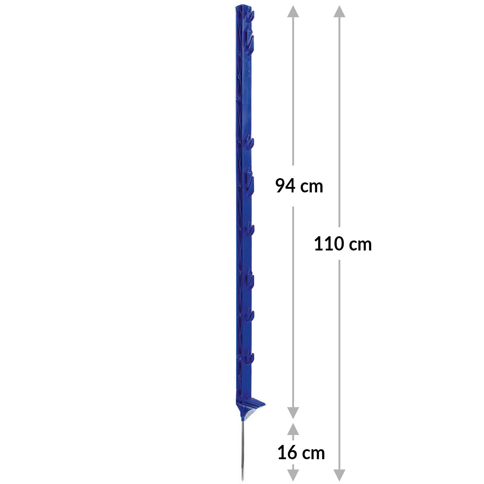 5x AKO Paletto in plastica TITAN PLUS con rinforzo metallico 110 cm Blu