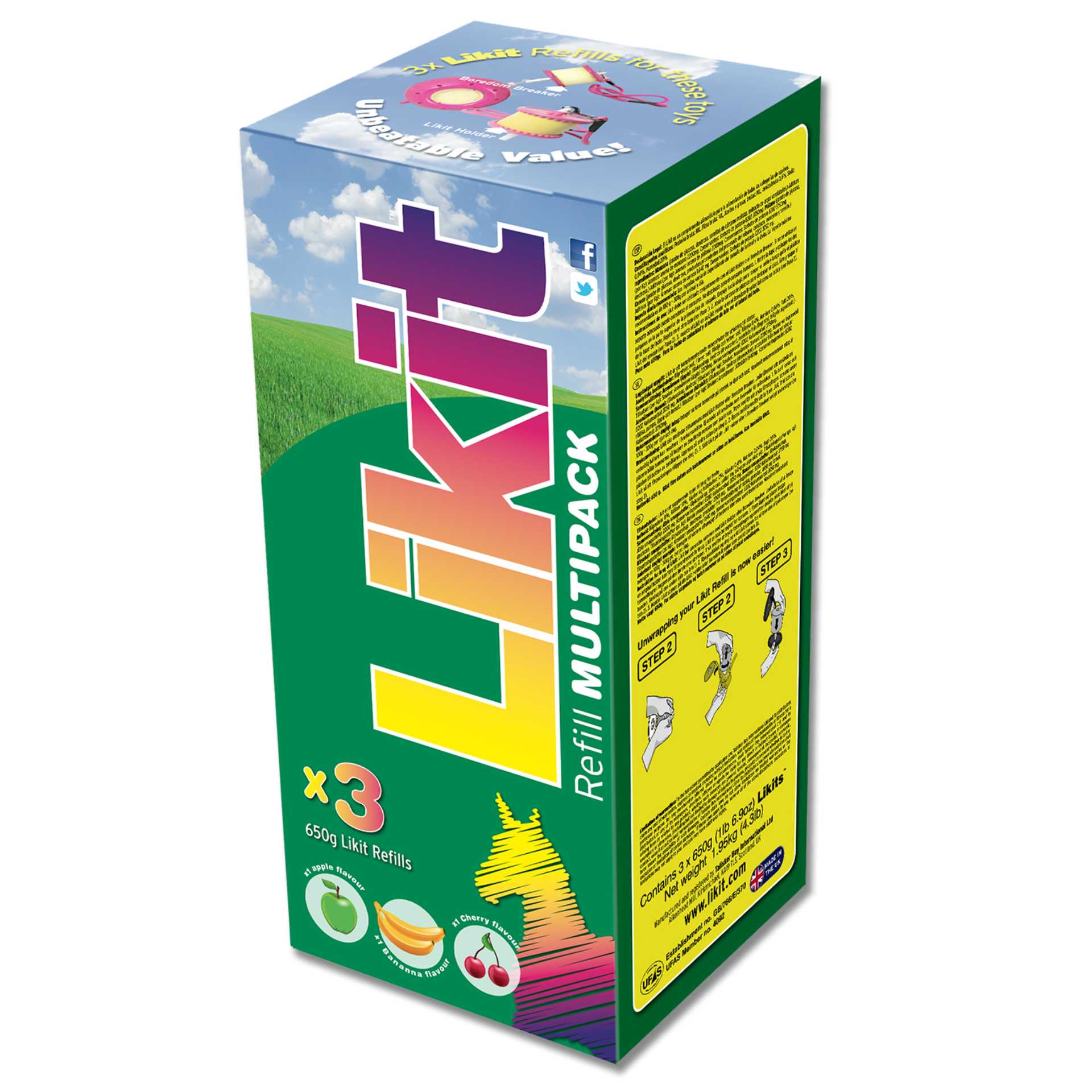 Likit Ricarica confezione risparmio, 3 x 650 g