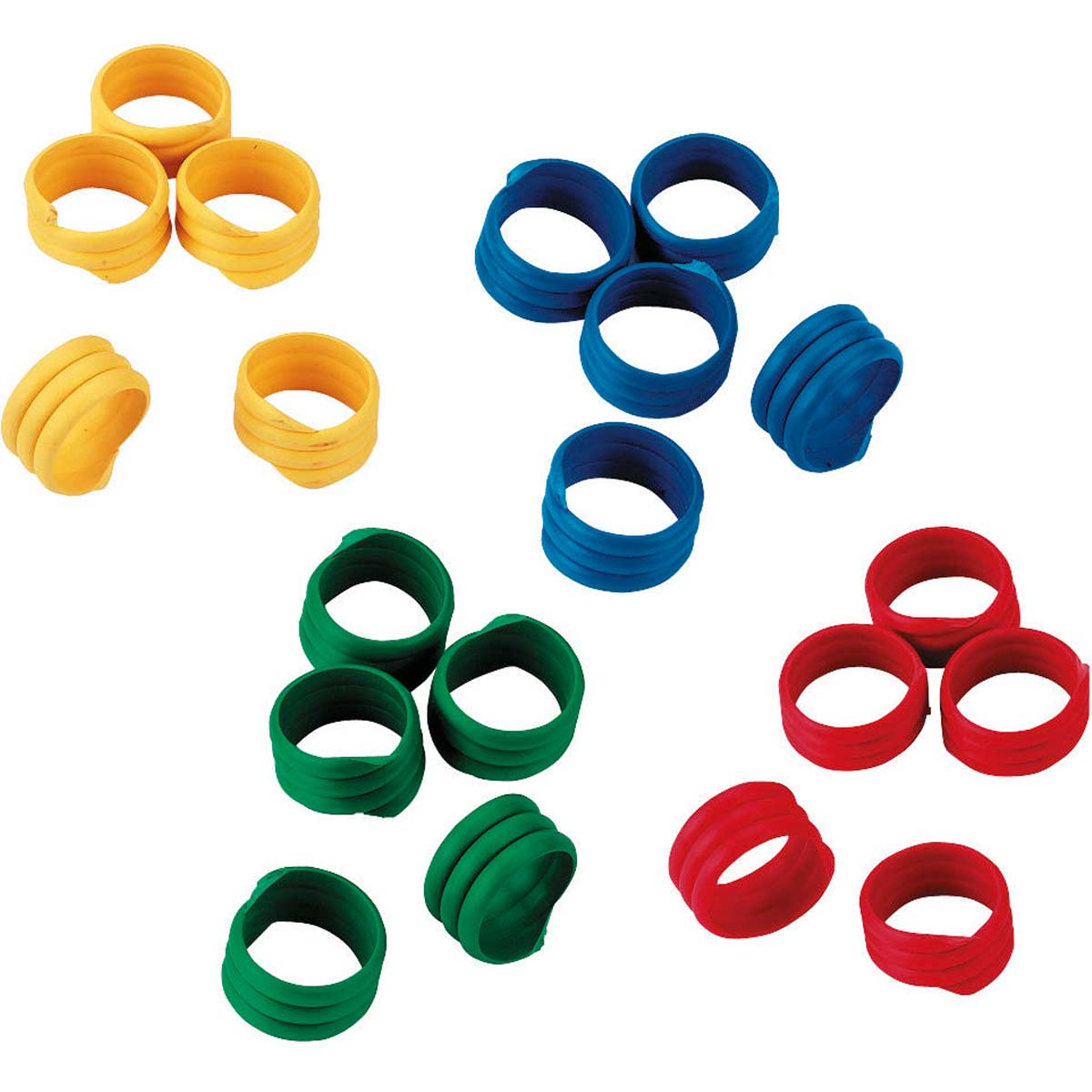 100x Anelli per galline a spirale 20 mm 100x Anelli per galline a spirale 20 mm