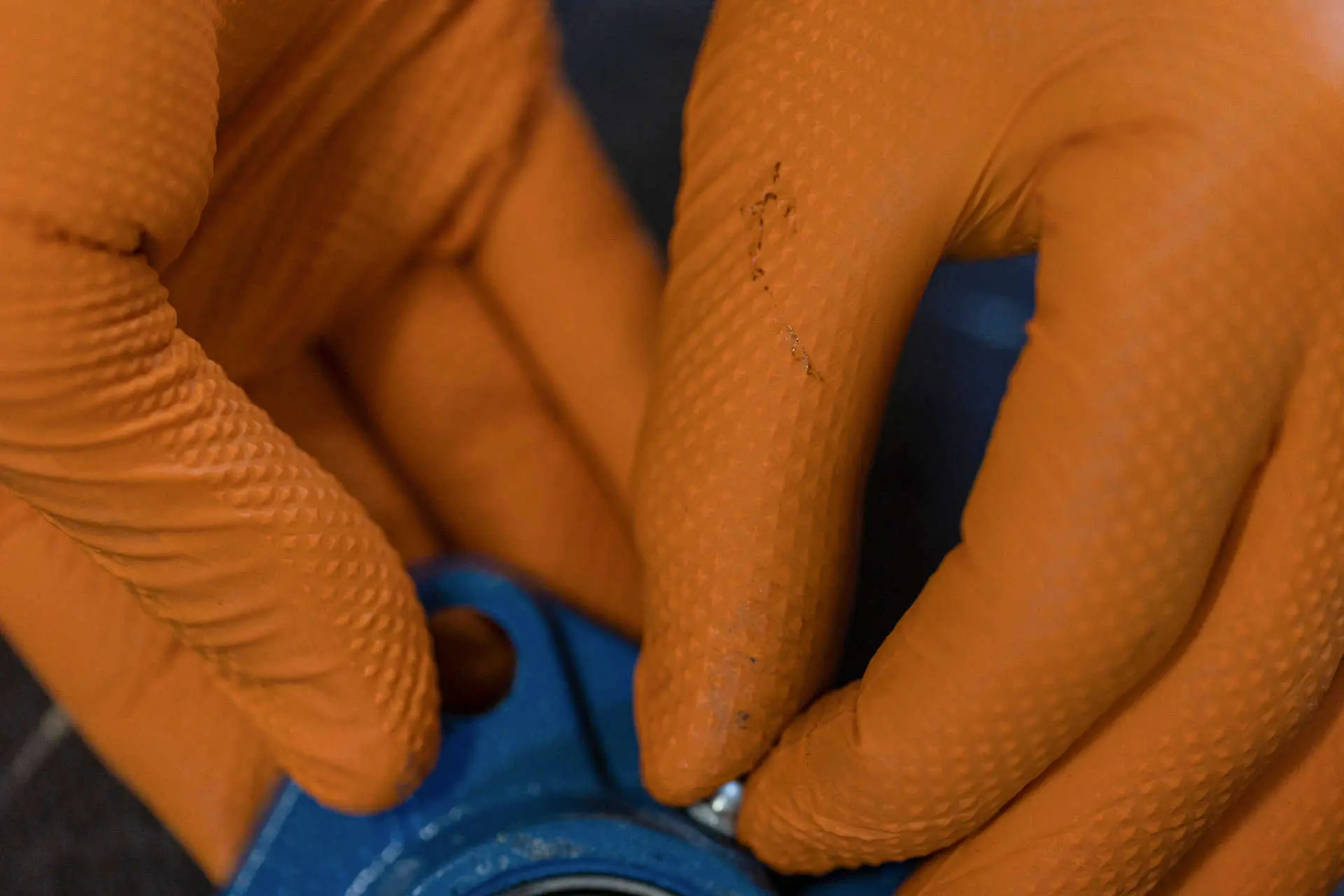 Nitrile Dispos. Glove X-Grip 240mm, 50 pcs, Size XL, orange