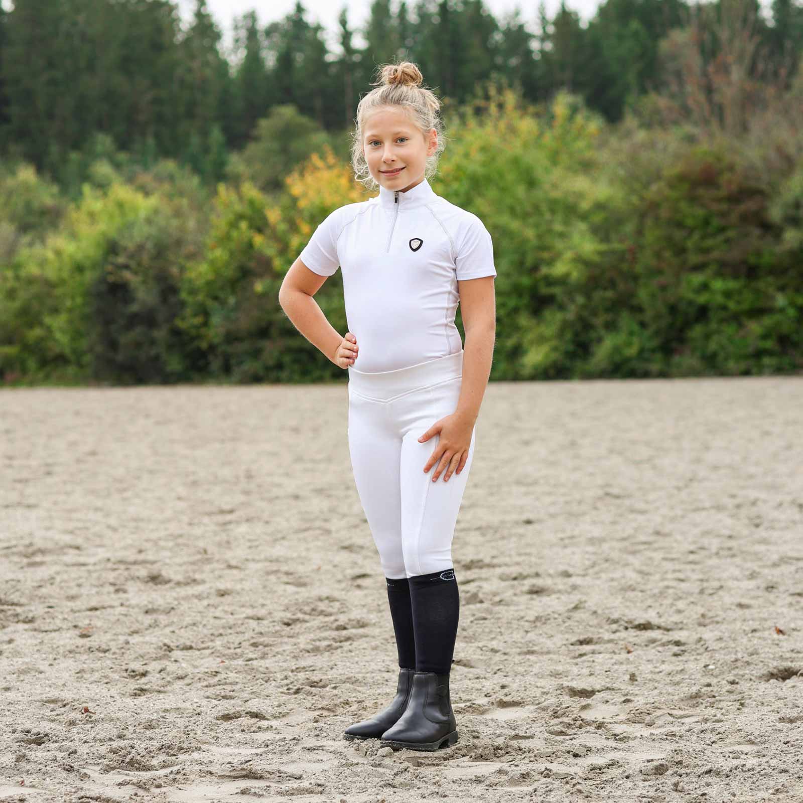 Covalliero Riding Tights ClassicStar Pantaloni da equitazione per bambini bianco 164/170