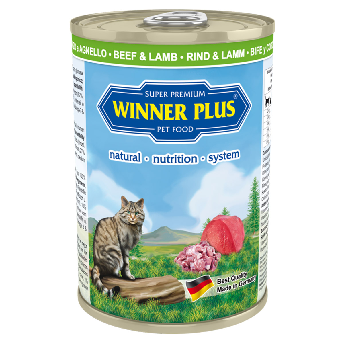Winner Plus Super Premium Cat Menu con manzo e agnello 12 x 395 g