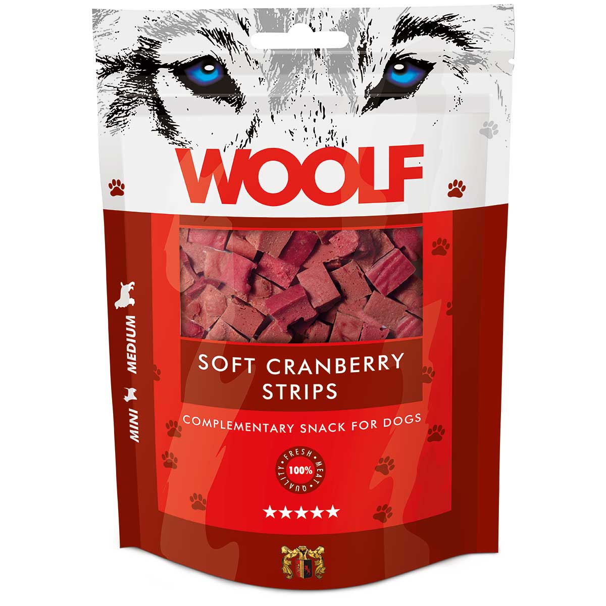 Woolf Dog Treats Soft Cranberry Strips