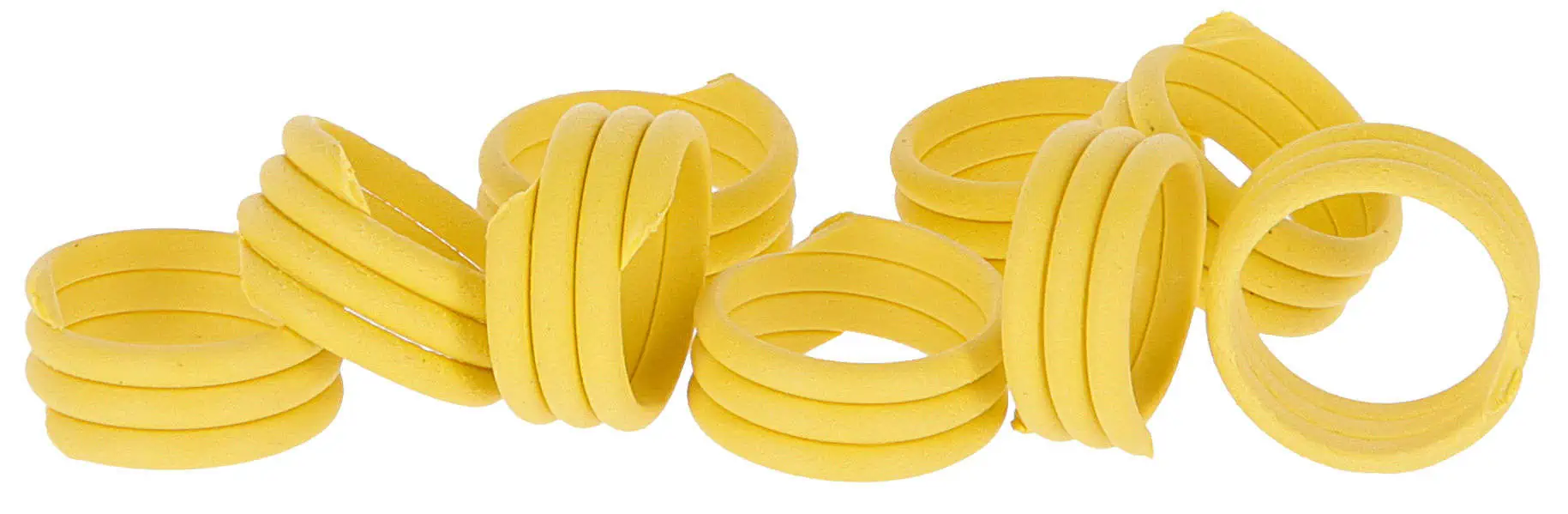 Spiral leg bands, Ø 16 mm, yellow, 20 pcs/pack