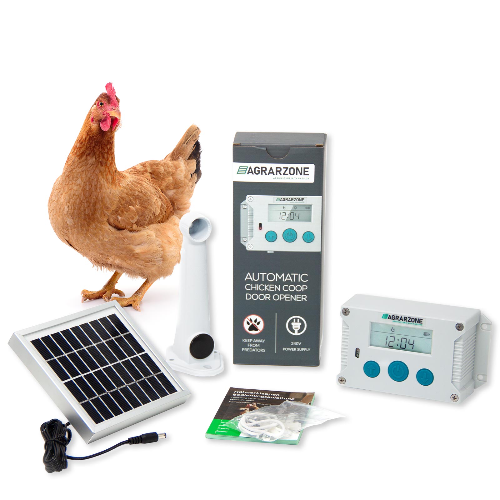 WILMA - Porta automatica per pollaio con pannello solare